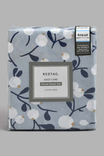 Load image into Gallery viewer, Redtag-Teal-Floral-Printed-Fitted-Sheet-(Double-Size)-Fitted-Sheets-Home-Bedroom-