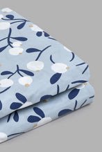 Load image into Gallery viewer, Redtag-Teal-Floral-Printed-Fitted-Sheet-(King-Size)-Fitted-Sheets-Home-Bedroom-