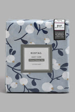 Load image into Gallery viewer, Redtag-Teal-Floral-Printed-Fitted-Sheet-(King-Size)-Fitted-Sheets-Home-Bedroom-