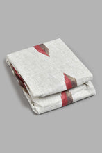 Load image into Gallery viewer, Redtag-Off-White/Rust-Geometric-Printed-Fitted-Sheet-(King-Size)-Fitted-Sheets-Home-Bedroom-