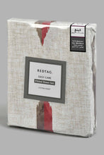 Load image into Gallery viewer, Redtag-Off-White/Rust-Geometric-Printed-Fitted-Sheet-(King-Size)-Fitted-Sheets-Home-Bedroom-