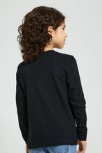 تنزيل الصورة على معرض الصور، Redtag-Black-Spiderman-Character-T-Shirt-Long-Sleeves-Boys-2 to 8 Years