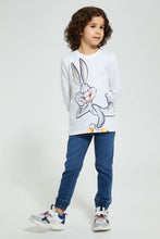 تنزيل الصورة على معرض الصور، Redtag-White-Buggs-Bunny-Character-T-Shirt-Long-Sleeves-Boys-2 to 8 Years