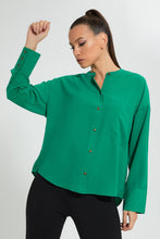 Load image into Gallery viewer, Redtag-Green-Oversized-Blouse-Celebrity-Blouses,-Colour:Green,-Filter:Women's-Clothing,-New-In,-New-In-LDC,-Non-Sale,-S22A,-Section:Women-Women's-