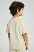 Load image into Gallery viewer, Redtag-Beige-Oversized-T-Shirt-Graphic-Prints-Boys-2 to 8 Years