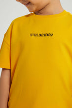 Load image into Gallery viewer, Redtag-Yellow-Oversized-T-Shirt-Graphic-Prints-Boys-2 to 8 Years