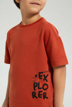 Load image into Gallery viewer, Redtag-Rust-Oversized-T-Shirt-Graphic-Prints-Boys-2 to 8 Years