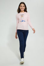 تنزيل الصورة على معرض الصور، Redtag-Pink-L/S-Girly-Print-T-Shirt-Long-Sleeves-Senior-Girls-9 to 14 Years