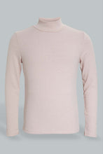 تنزيل الصورة على معرض الصور، Redtag-Light-Pink-Highneck-Rib-Top-Plain-Senior-Girls-9 to 14 Years