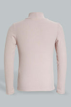 تنزيل الصورة على معرض الصور، Redtag-Light-Pink-Highneck-Rib-Top-Plain-Senior-Girls-9 to 14 Years