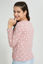تنزيل الصورة على معرض الصور، Redtag-L/S-Front-Knot-Jacquard-Top-Long-Sleeves-Senior-Girls-9 to 14 Years
