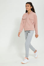 Load image into Gallery viewer, Redtag-Grey-Melange-Basic-Track-Pant-Joggers-Senior-Girls-9 to 14 Years