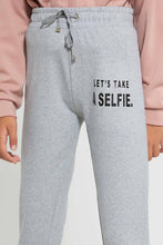 Load image into Gallery viewer, Redtag-Grey-Melange-Basic-Track-Pant-Joggers-Senior-Girls-9 to 14 Years