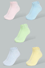 Load image into Gallery viewer, Redtag-Assorted-Plain-Ankle-Socks-Ankle-Length-Women's-