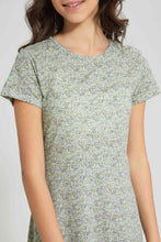 تنزيل الصورة على معرض الصور، Redtag-Green-Floral-Girls-Senior-Skater-Dress-Dresses-Senior-Girls-9 to 14 Years