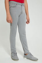 Load image into Gallery viewer, Redtag-Grey-Basic-365-Jean-Jeans-Slim-Fit-Senior-Boys-9 to 14 Years