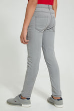 Load image into Gallery viewer, Redtag-Grey-Basic-365-Jean-Jeans-Slim-Fit-Senior-Boys-9 to 14 Years
