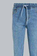 Load image into Gallery viewer, Redtag-Light-Wash-Pull-On-Jean-Jeans-Slim-Fit-Senior-Boys-9 to 14 Years