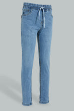 Load image into Gallery viewer, Redtag-Light-Wash-Pull-On-Jean-Jeans-Slim-Fit-Senior-Boys-9 to 14 Years