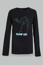 تنزيل الصورة على معرض الصور، Redtag-Black-Camel-Print-Long-Sleeve-Tshirt-All-Over-Prints-Boys-2 to 8 Years