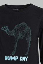 تنزيل الصورة على معرض الصور، Redtag-Black-Camel-Print-Long-Sleeve-Tshirt-All-Over-Prints-Boys-2 to 8 Years