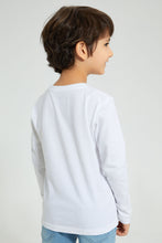 تنزيل الصورة على معرض الصور، Redtag-White-Cactus-Print-Long-Sleeve-T-Shirt-Graphic-Prints-Boys-2 to 8 Years