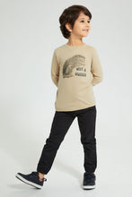 تنزيل الصورة على معرض الصور، Redtag-Stone-Hedgehog-Print-Long-Sleeve-T-Shirt-Graphic-Prints-Boys-2 to 8 Years