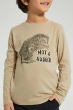 تنزيل الصورة على معرض الصور، Redtag-Stone-Hedgehog-Print-Long-Sleeve-T-Shirt-Graphic-Prints-Boys-2 to 8 Years