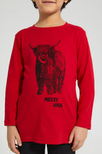 تنزيل الصورة على معرض الصور، Redtag-Red-Yak-Print-Long-Sleeve-T-Shirt-Graphic-Prints-Boys-2 to 8 Years
