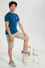 Load image into Gallery viewer, Redtag-Beige-Pull-On-Trouser-Short-Pull-On-Shorts-Senior-Boys-9 to 14 Years