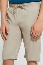 Load image into Gallery viewer, Redtag-Beige-Pull-On-Trouser-Short-Pull-On-Shorts-Senior-Boys-9 to 14 Years