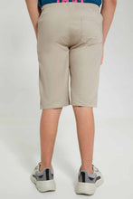 Load image into Gallery viewer, Redtag-Beige-Pull-On-Trouser-Short-Pull-On-Shorts-Senior-Boys-9 to 14 Years