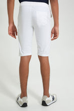 Load image into Gallery viewer, Redtag-White-Pull-On-Trouser-Short-Chino-Shorts-Senior-Boys-9 to 14 Years