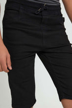 Load image into Gallery viewer, Redtag-Black-Pull-On-Short-Denim-Shorts-Senior-Boys-9 to 14 Years