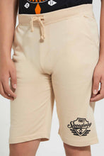 تنزيل الصورة على معرض الصور، Redtag-Beige-Pull-On-Active-Short-Active-Shorts-Senior-Boys-9 to 14 Years