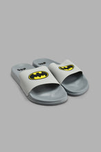Load image into Gallery viewer, Redtag-Grey-Batman-Character-Slide-Character,-Colour:Grey,-Filter:Men's-Footwear,-Men-Flip-Flops,-New-In,-New-In-Men-FOO,-Non-Sale,-S22A,-Section:Men-Men's-