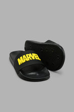 Load image into Gallery viewer, Redtag-Black-Marvel-Character-Slide-Character,-Colour:Black,-Filter:Men's-Footwear,-Men-Flip-Flops,-New-In,-New-In-Men-FOO,-Non-Sale,-S22A,-Section:Men-Men's-