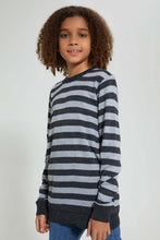 تنزيل الصورة على معرض الصور، Redtag-Bsr-Table-Stripe-Pullover-Pullovers-Senior-Boys-9 to 14 Years