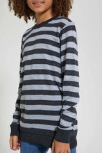 تنزيل الصورة على معرض الصور، Redtag-Bsr-Table-Stripe-Pullover-Pullovers-Senior-Boys-9 to 14 Years