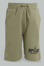 تنزيل الصورة على معرض الصور، Redtag-Olive-Elasticated-Short-Active-Shorts-Boys-2 to 8 Years