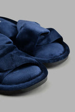 تنزيل الصورة على معرض الصور، Redtag-Navy-Knot-Slipper-Colour:Navy,-Filter:Women's-Footwear,-New-In,-New-In-Women-FOO,-Non-Sale,-S22A,-Section:Women,-Women-Slippers-Women's-