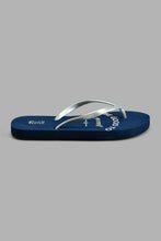 تنزيل الصورة على معرض الصور، Redtag-Silver-Flip-Flop-With-Navy-Slogan-Sock-Colour:Silver,-Filter:Women's-Footwear,-New-In,-New-In-Women-FOO,-Non-Sale,-S22A,-Section:Women,-Women-Flip-Flops-Women's-