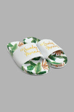 Load image into Gallery viewer, Redtag-Sunday-Slogan-Slide-Colour:White,-Filter:Women's-Footwear,-New-In,-New-In-Women-FOO,-Non-Sale,-S22A,-Section:Women,-Women-Flip-Flops-Women's-
