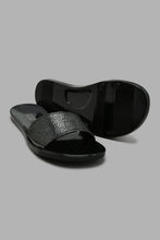 Load image into Gallery viewer, Redtag-Black-Diamante-Trim-Jelly-Mule-Colour:Black,-Filter:Women's-Footwear,-New-In,-New-In-Women-FOO,-Non-Sale,-S22A,-Section:Women,-Women-Flip-Flops-Women's-