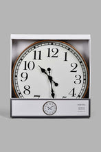 Load image into Gallery viewer, Redtag-Gold-Classic-Wall-Clock-Colour:Gold,-Filter:Home-Decor,-HMW-HOM-Wall-Clock,-New-In,-New-In-HMW-HOM,-Non-Sale,-S22A,-Section:Homewares-Home-Decor-