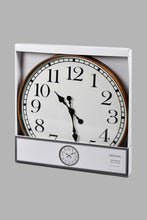 Load image into Gallery viewer, Redtag-Gold-Classic-Wall-Clock-Colour:Gold,-Filter:Home-Decor,-HMW-HOM-Wall-Clock,-New-In,-New-In-HMW-HOM,-Non-Sale,-S22A,-Section:Homewares-Home-Decor-