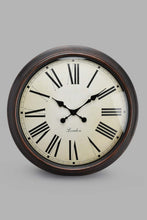Load image into Gallery viewer, Redtag-Brown-Roman-Wall-Clock-Wall-Clock-Home-Decor-