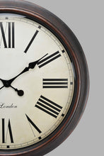 Load image into Gallery viewer, Redtag-Brown-Roman-Wall-Clock-Wall-Clock-Home-Decor-