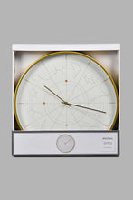 Load image into Gallery viewer, Redtag-Gold-Decorative-Frame-Wall-Clock-Colour:Gold,-Filter:Home-Decor,-HMW-HOM-Wall-Clock,-New-In,-New-In-HMW-HOM,-Non-Sale,-S22A,-Section:Homewares-Home-Decor-