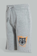 تنزيل الصورة على معرض الصور، Redtag-Mid-Grey-Elasticated-Shorts-Active-Shorts-Boys-2 to 8 Years